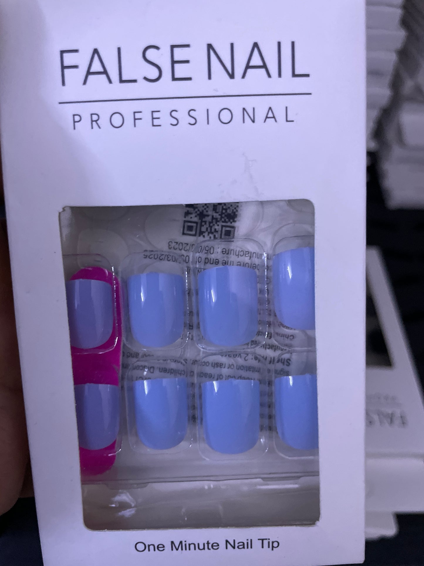Sky blue square nails