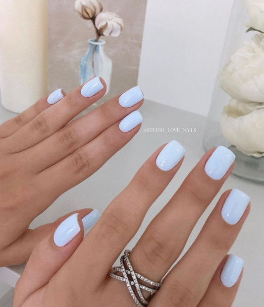 Square white nails