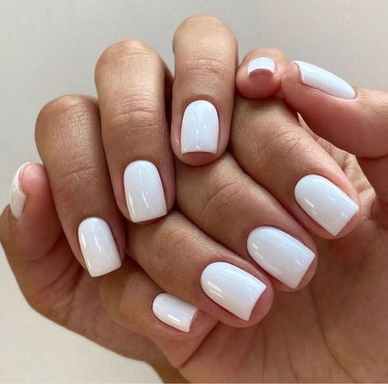 Square white nails