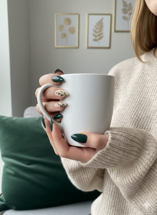 اظافر اخضر سعفة