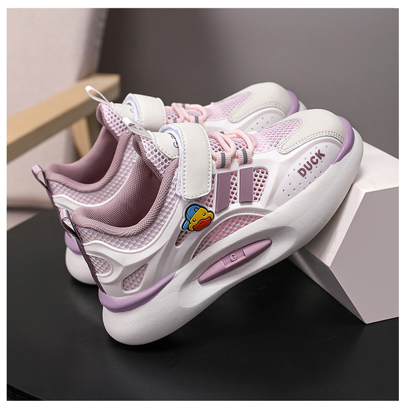 Girl white and pink duck