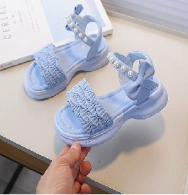 Blue girl summer shoes