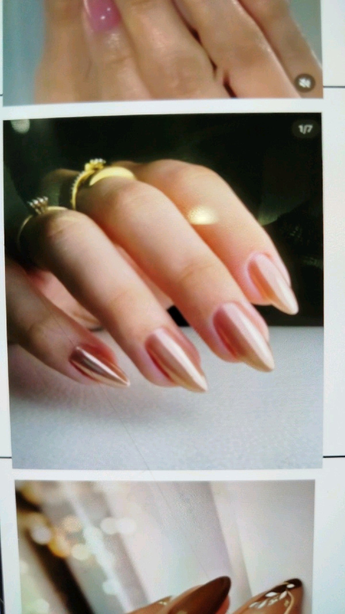 اظافر الموند وردي شاين