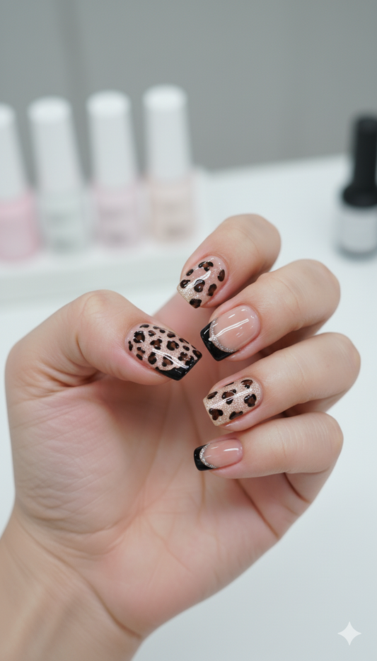 اظافر جلد النمر خط اسود